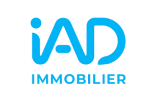 logo iad immobilier bleu png